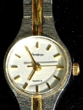 Vintage 90s Armitron Two-Tone Gold and Silver Women's Quartz Watch